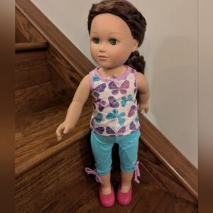 My Life Doll Green Eyes Brown Hair Purple Highlights